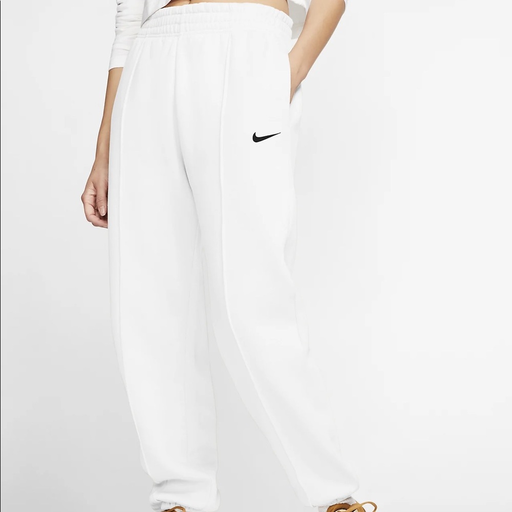 White Nike joggers